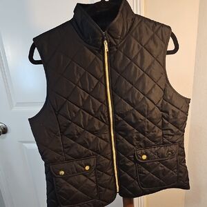 St. John's Bay Black Quilted Vest